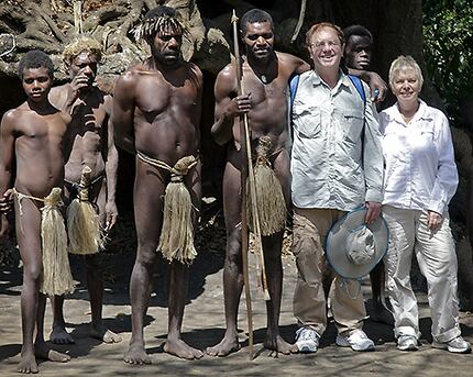 Paul Ross and Judith Fein on the island of Vanuatu