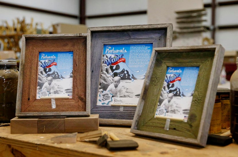 
Recherché’s reclaimed-wood picture frames were an instant hit and are widely available.


