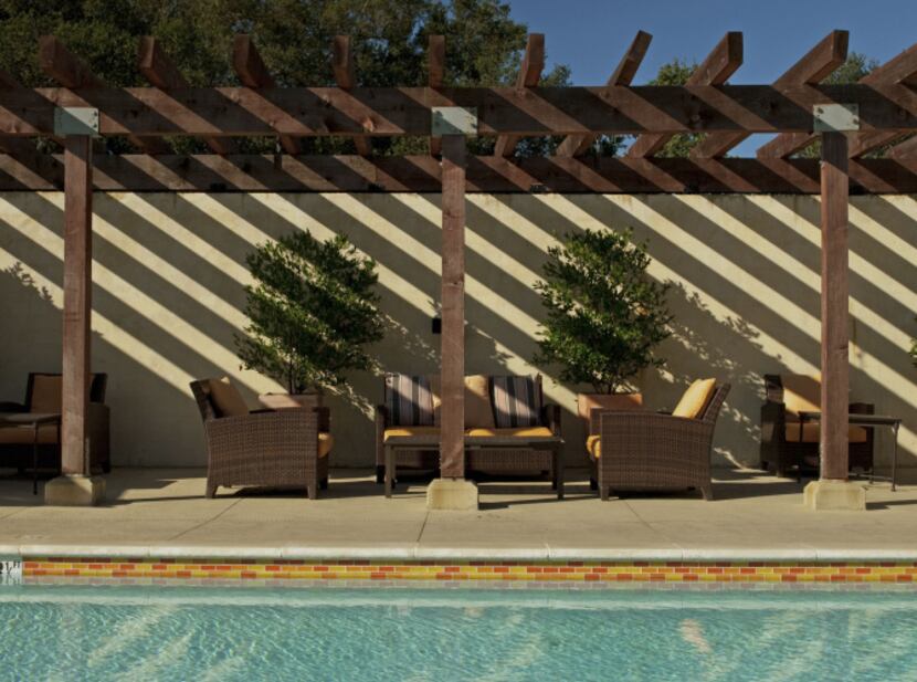 The inviting pool and lounging area at North Block Hotel in Yountville, Calif.