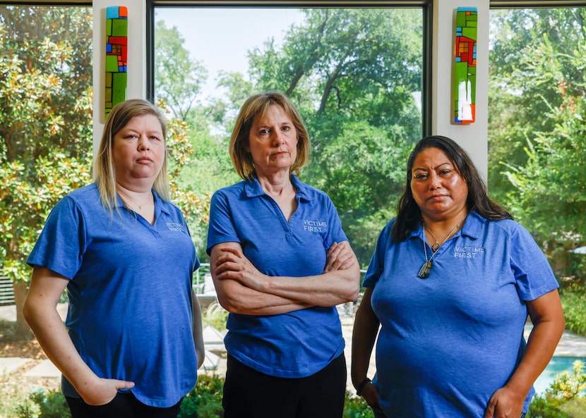 Co-founders of Victims First Melissa Holmes (left to right), Anita Busch and Paola Bautista...