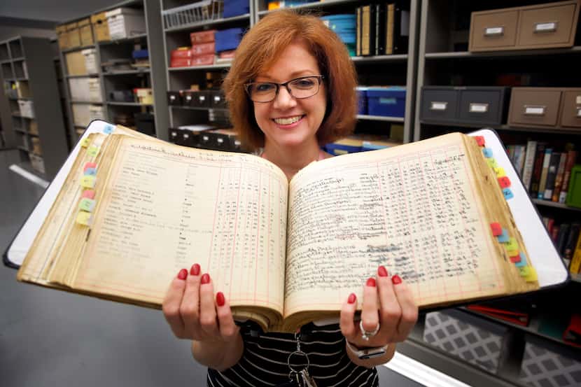 Christine Sharbrough, manager of the downtown library's Dallas History & Archives Division,...