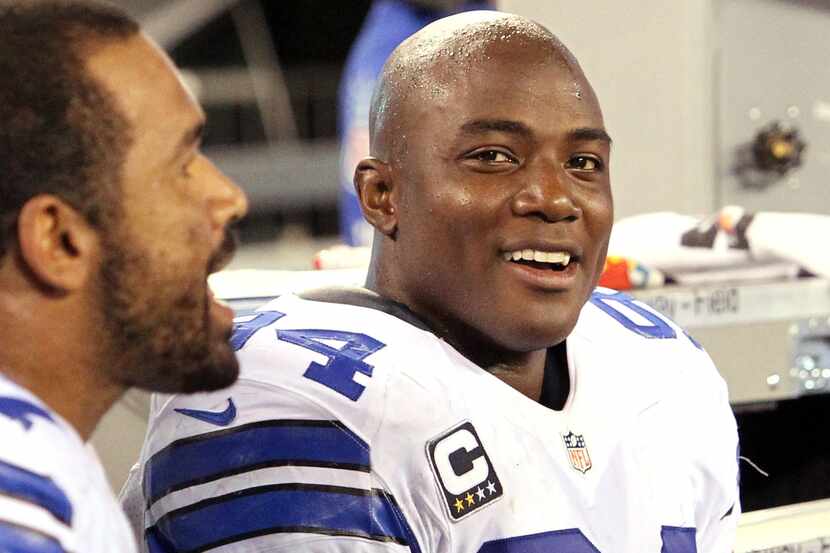 Dallas linebacker DeMarcus Ware (94) is pictured on the bench in the fourth quarter of the...