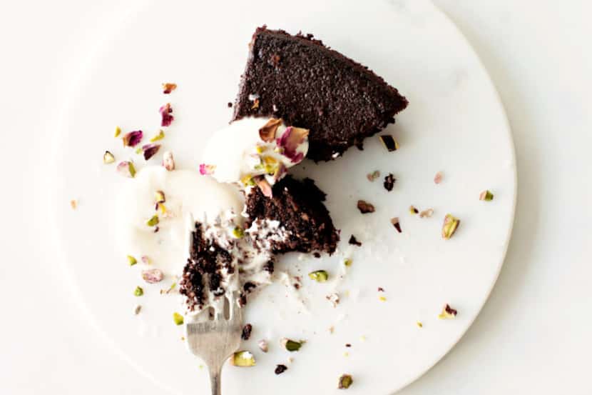 Dark Chocolate Olive Oil Cake from 'Simple Fare Spring/Summer' by Karen Mordechai