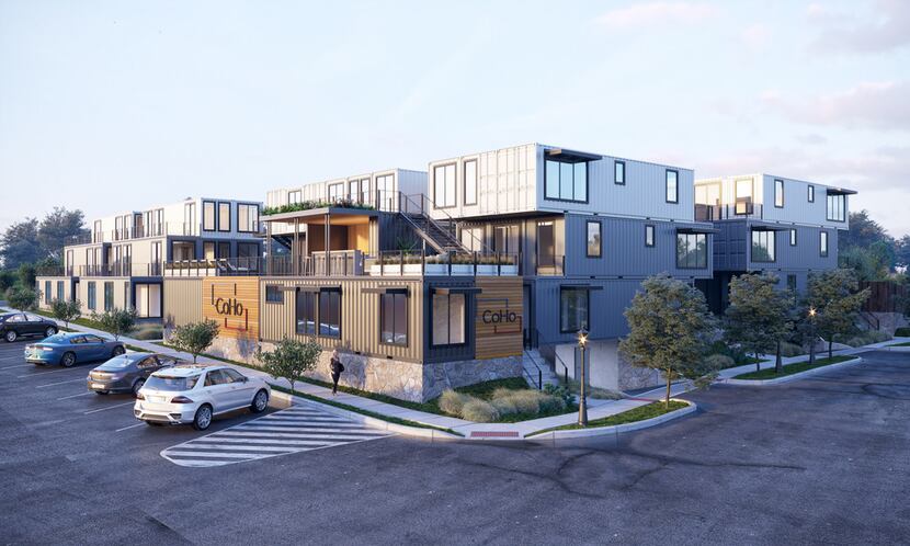 A 34-unit apartment project south of downtown Fort Worth is being constructed out of 76...