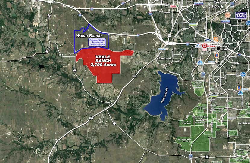 Veale Ranch is west of Fort Worth and next to the Walsh Ranch development.
