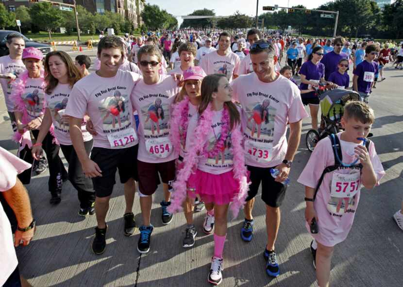 The Kaye family came together as one for Saturday’s Susan G. Komen Race for the Cure event...