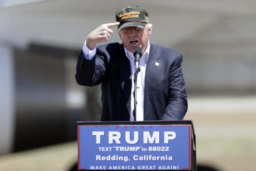  Donald Trump campaigning. (AP Photo/Rich Pedroncelli)