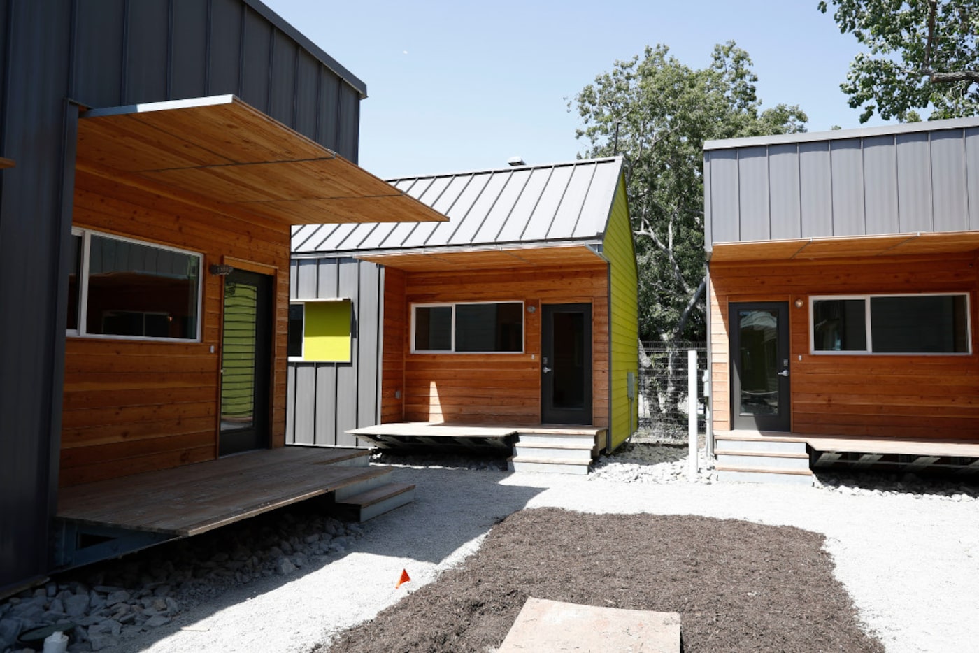 Finished housing units at Cottages at Hickory Crossing on Sept. 8, 2016 in Dallas. The 50...