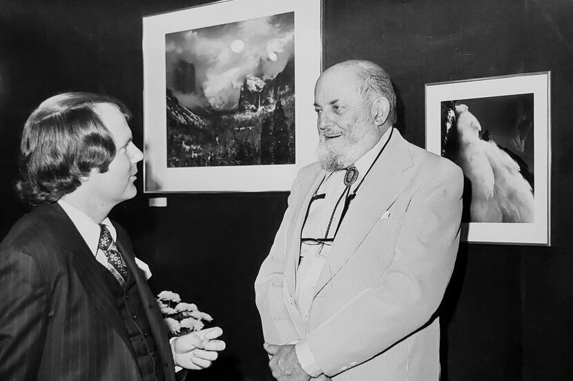 Ben Breard spoke with renowned landscape photographer Ansel Adams at a reception in the...