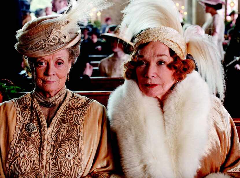 Maggie Smith (left) and Shirley MacLaine in a scene from Downton Abbey.