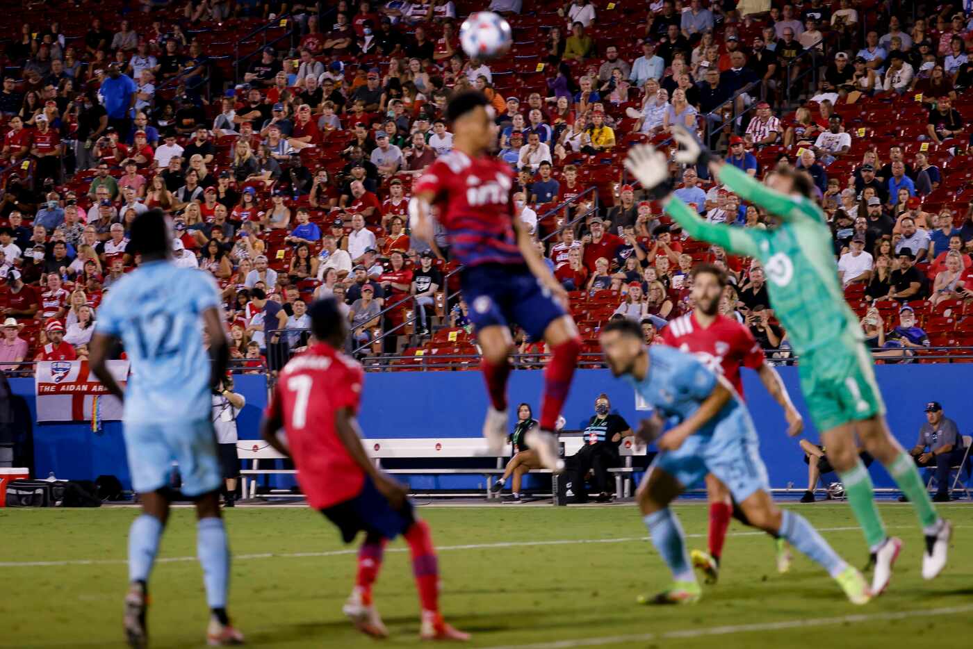Fans watch during the second half of a FC Dallas against Minnesota United on Saturday, Oct....