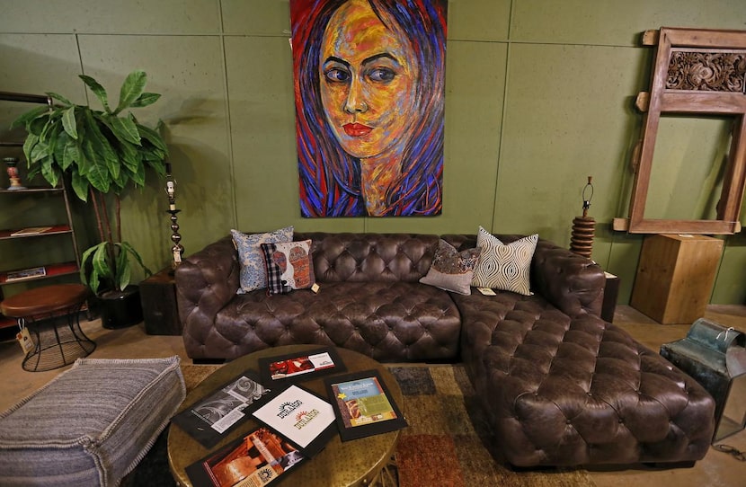 
Furniture on display in a room at Durango Trading Company’s new location in Forney, Texas.
