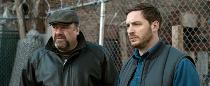 
Tom Hardy as Bob and James Gandolfini as Cousin Marv in THE DROP. 
