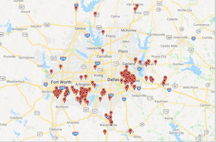 The houses are located across the D-FW area.