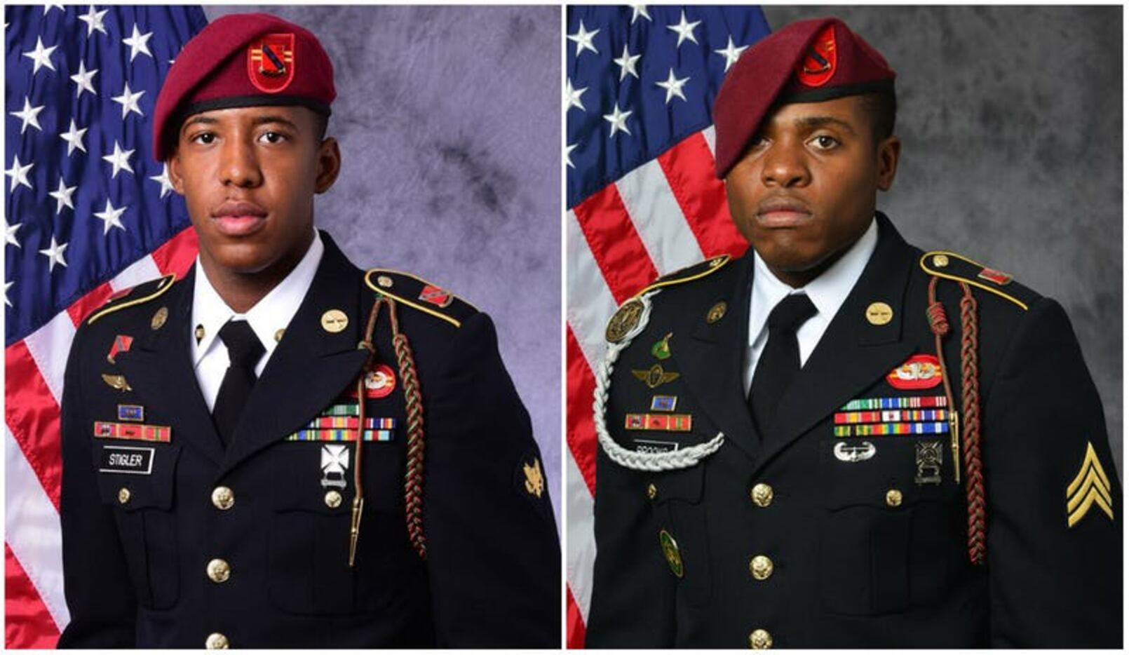 Sgt. Allen Levi Stigler Jr. (left) and Sgt. Roshain Euvince Brooks of Brooklyn were killed...