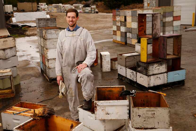Blake Shook is owner of Desert Creek Honey in Blue Ridge. (Nathan Hunsinger/Staff Photographer)
