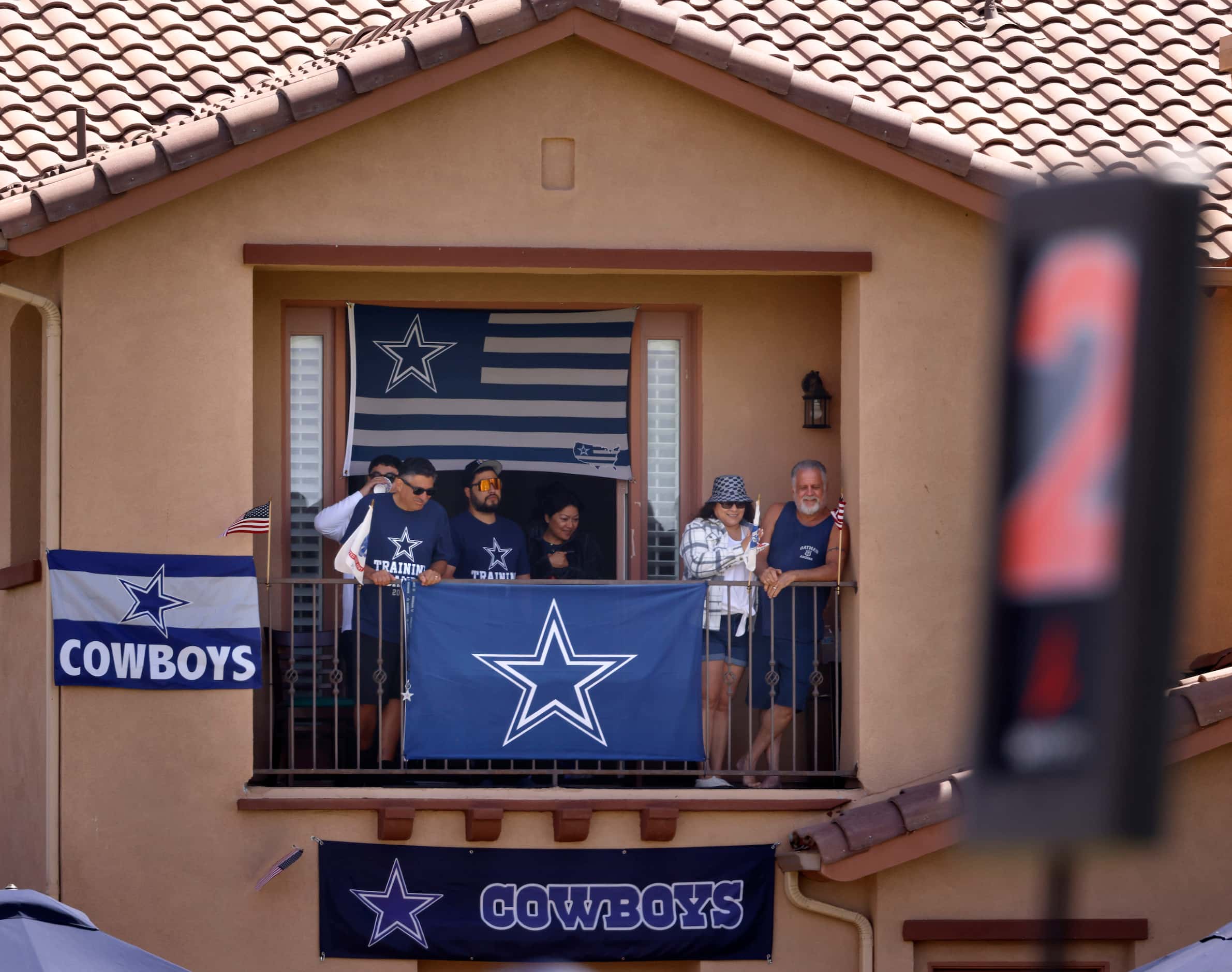 Dallas Cowboys owner Jerry Jones thanked the residents of a nearby neighborhood, like these...
