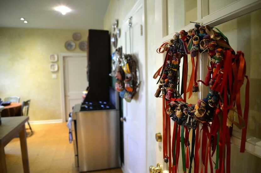 McDaniel purchased the wreath featuring tiny Guatemalan figures at the estate sale of a...