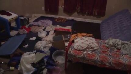 A photo of the room that seven disabled children were locked in without supervision.