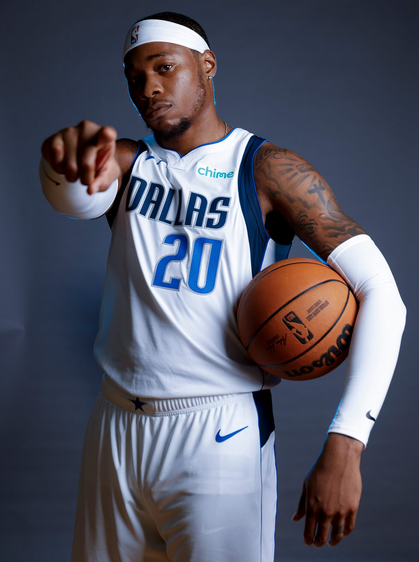 Dallas Mavericks’ Richaun Holmes poses for a photo during the media day on Friday, Sept. 29,...