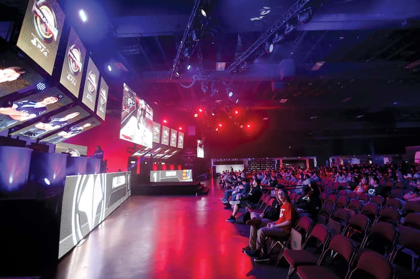 Spectators watched the eUnited and Millenium eSports game during the Call of Duty World...