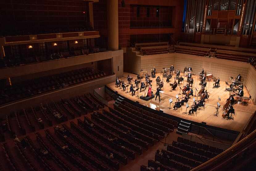 The Dallas Symphony Orchestra at the Morton H. Meyerson Symphony Center on Sept. 24, 2020.