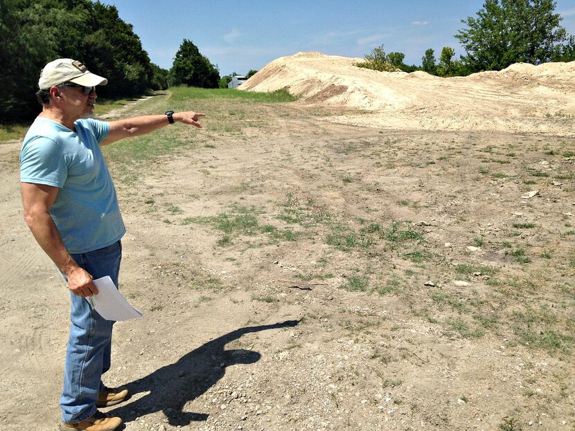 It was this pile of dirt that got Brooks interested in the latest doings at Samuell Farm....