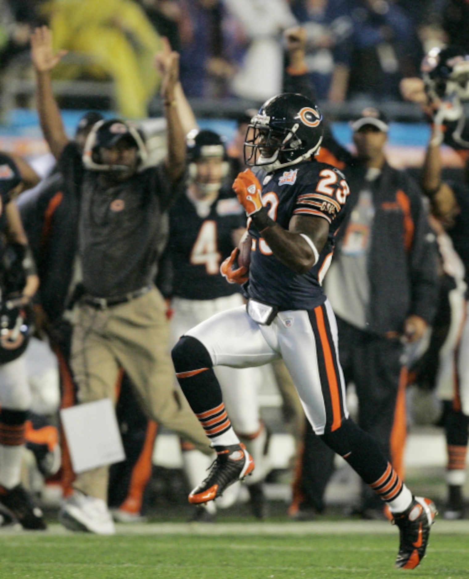 41. Devin Hester's kick return for touchdown:

The annual photo op for the Super Bowl is the...