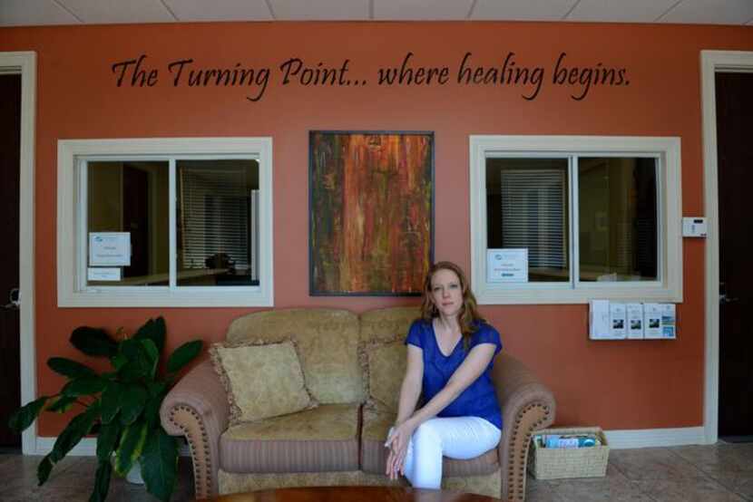 
Amy Jones, therapist and interim executive director, is photographed at The Turning Point...