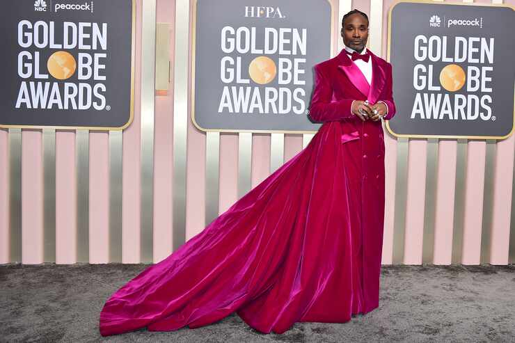 Billy Porter arrives at the 80th annual Golden Globe Awards at the Beverly Hilton Hotel on...