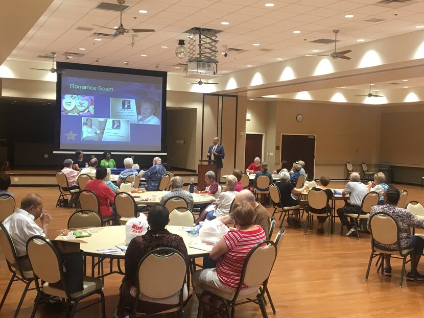 Carrollton seniors attended an ID theft forum hosted by U.S. Rep. Kenny Marchant, but he...