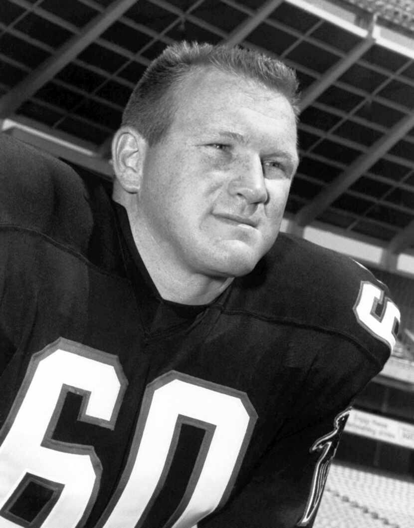 FILE - In this Dec. 13, 1966, file photo, Tommy Nobis of the Atlanta Falcons poses. Nobis,...