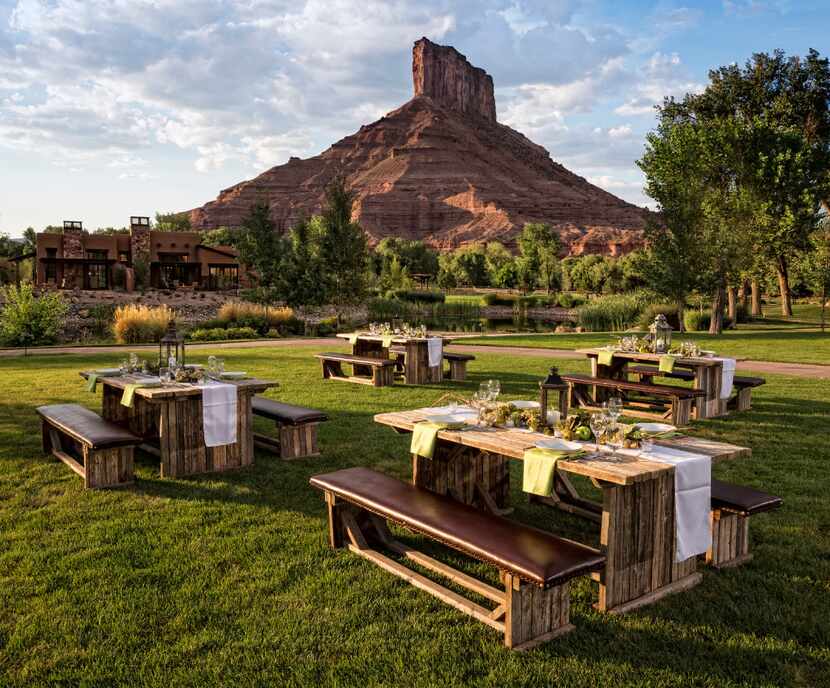 Outdoor picnic at at Gateway Canyons Resort and Spa