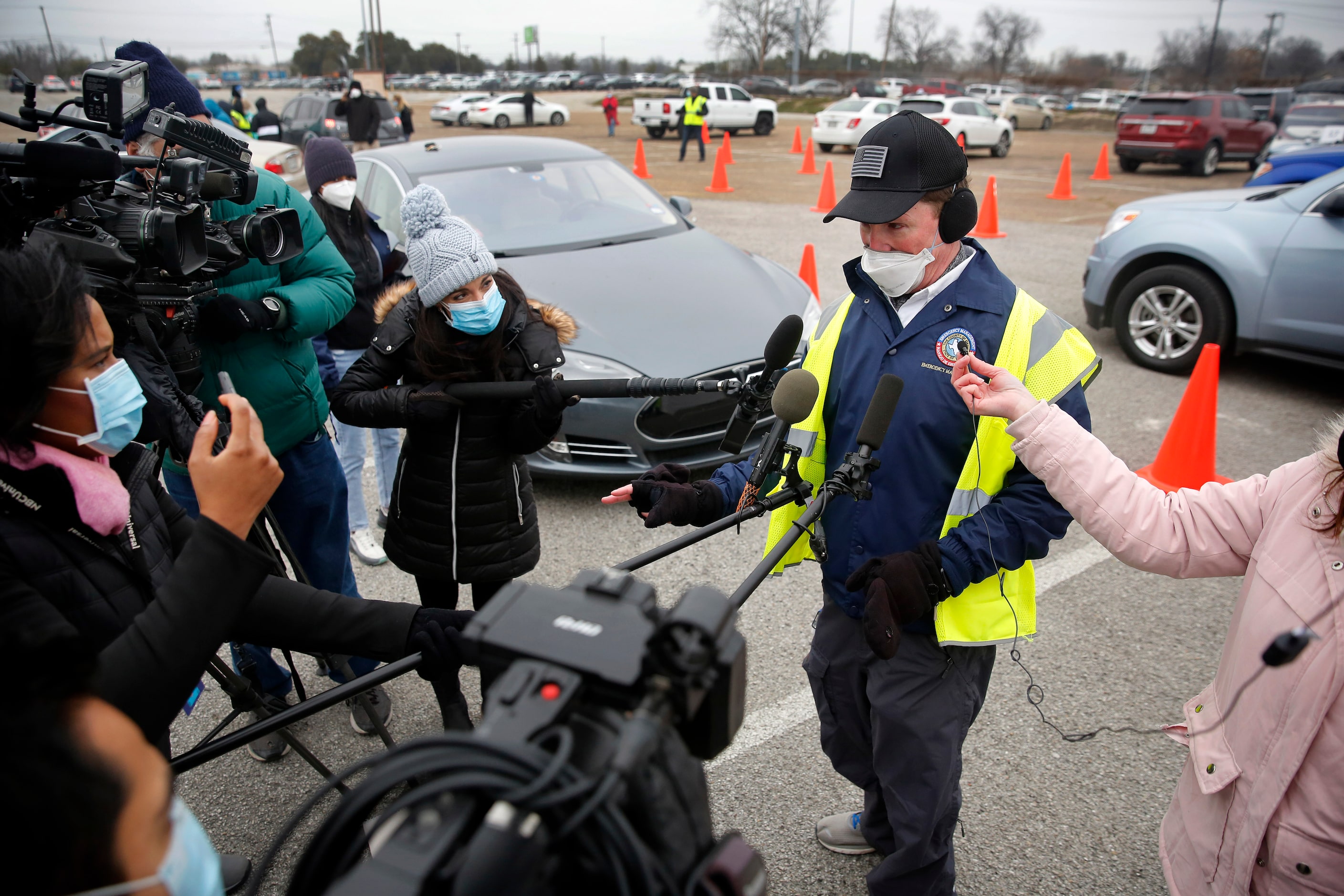 Dallas County Judge Clay Jenkins talks about the the COVID-19 vaccination drive-thru lanes...