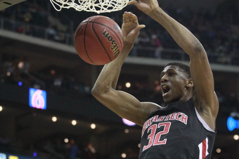 Texas Tech Red Raiders forward Jordan Tolbert (32) dunks against Oklahoma State during their...