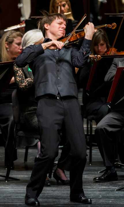 Violinist Joshua Bell performs with the Fort Worth Symphony Orchestra on Saturday, February...