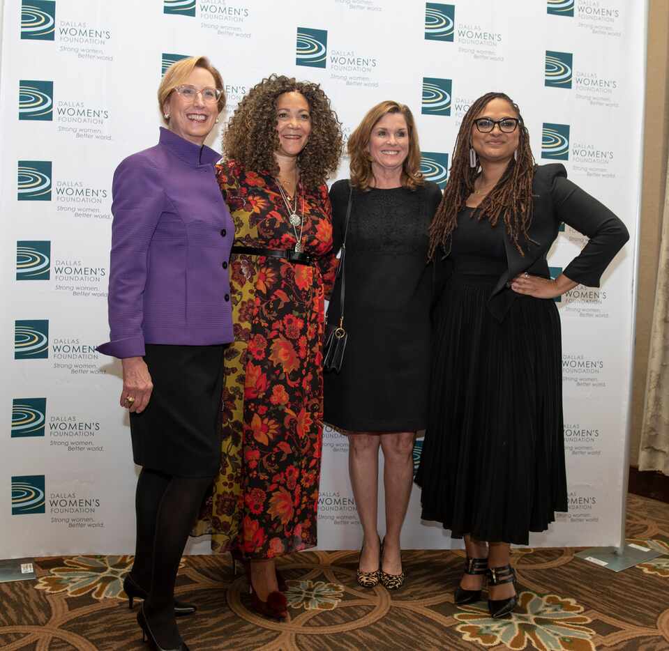 From left: Roslyn Dawson Thompson, president and CEO of the Dallas Women's Foundation, poses...