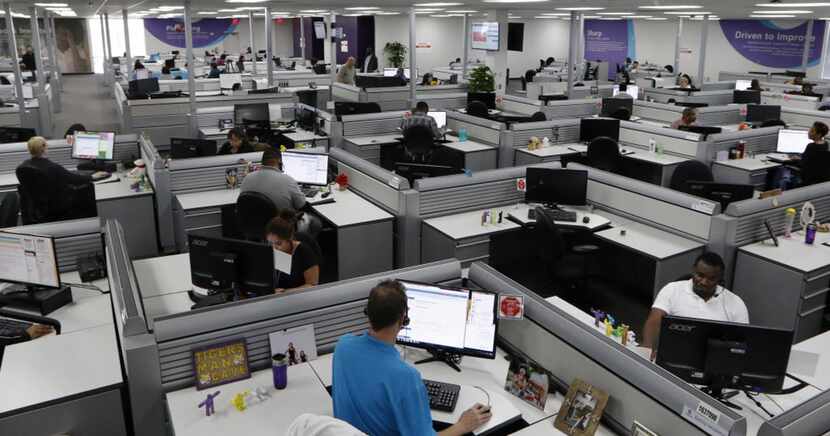 Workers at Teladoc's Lewisville call center. 