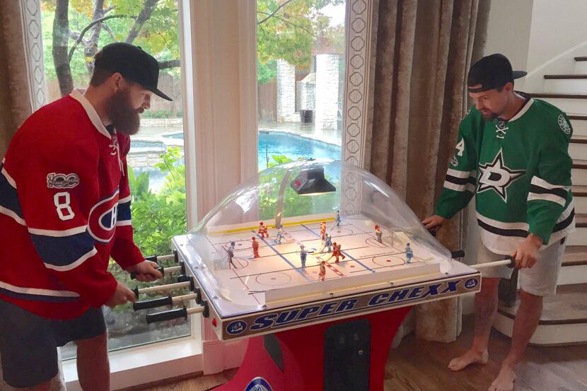 Jordie Benn (left) of the Montreal Canadiens and his brother, Dallas Stars captain Jamie...