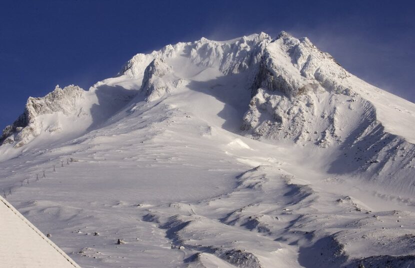 At more than 11,240 feet, Mount Hood can be seen on a clear day from Portland, about 50...