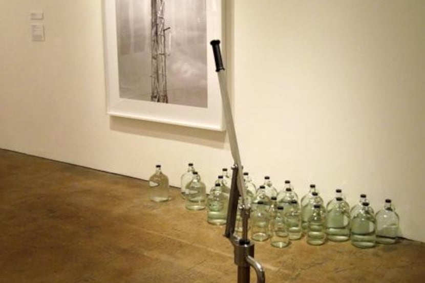 
Inigo Manglano-Ovalle, Well (stainless steel, brass, glass, water, archival pigment print)...