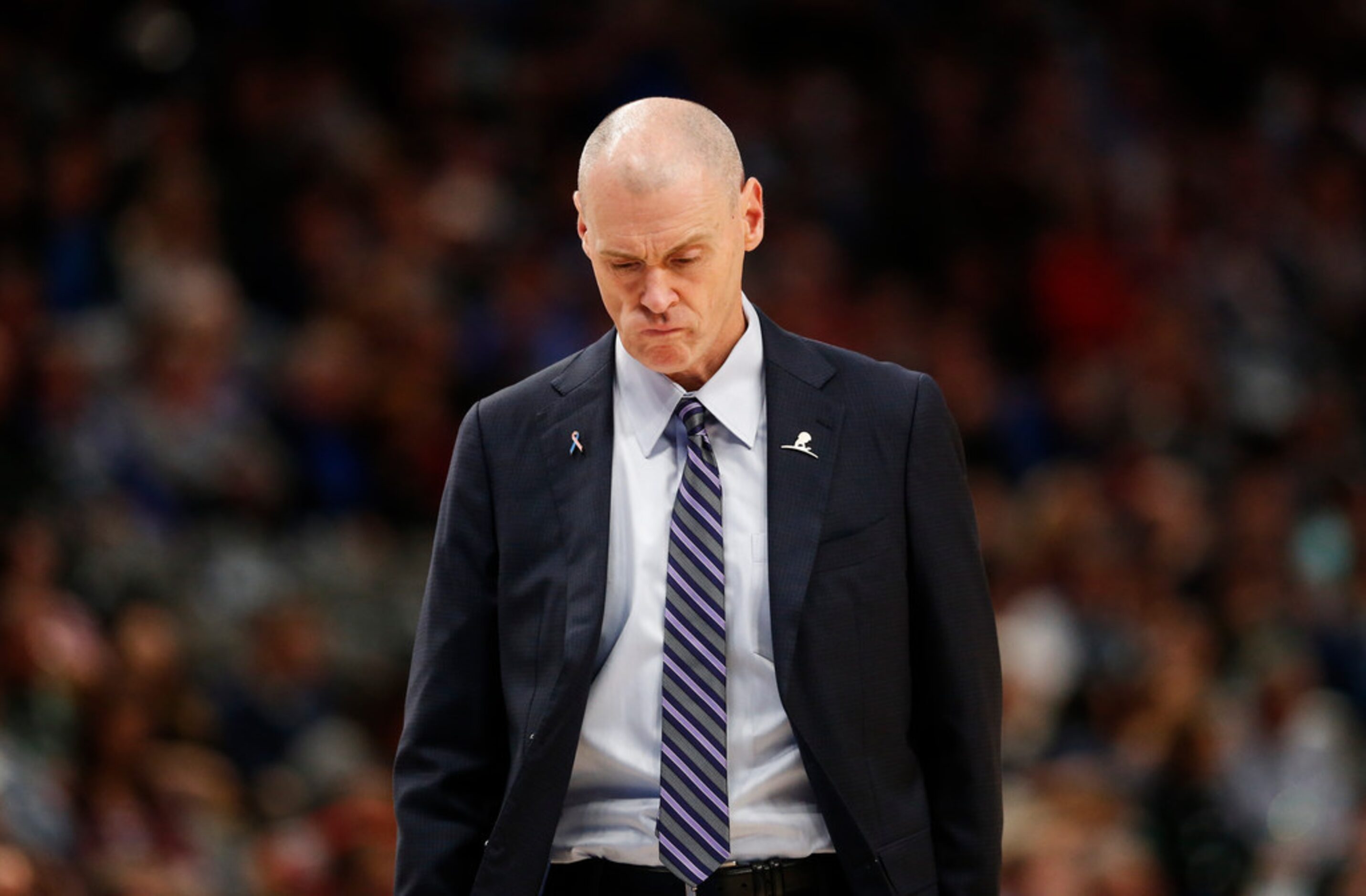 Dallas Mavericks head coach Rick Carlisle reacts during the first half of a NBA matchup...