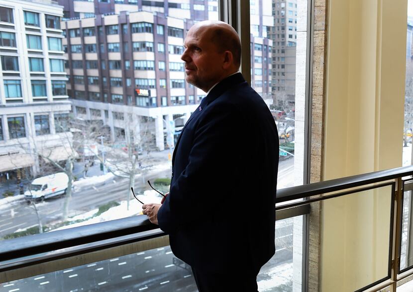 Conductor Jaap van Zweden at the New York Philharmonic, is seen after a news conference at...