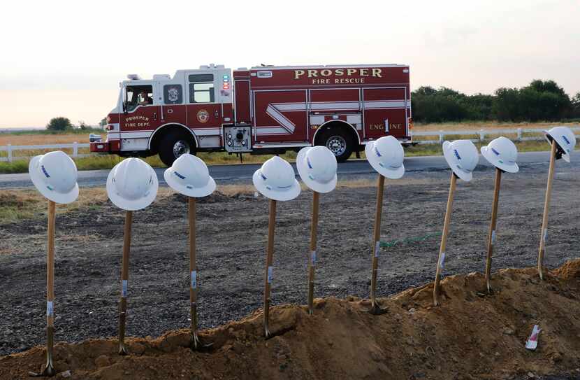 The town of Prosper broke ground on its second fire station on Wednesday. The site is...