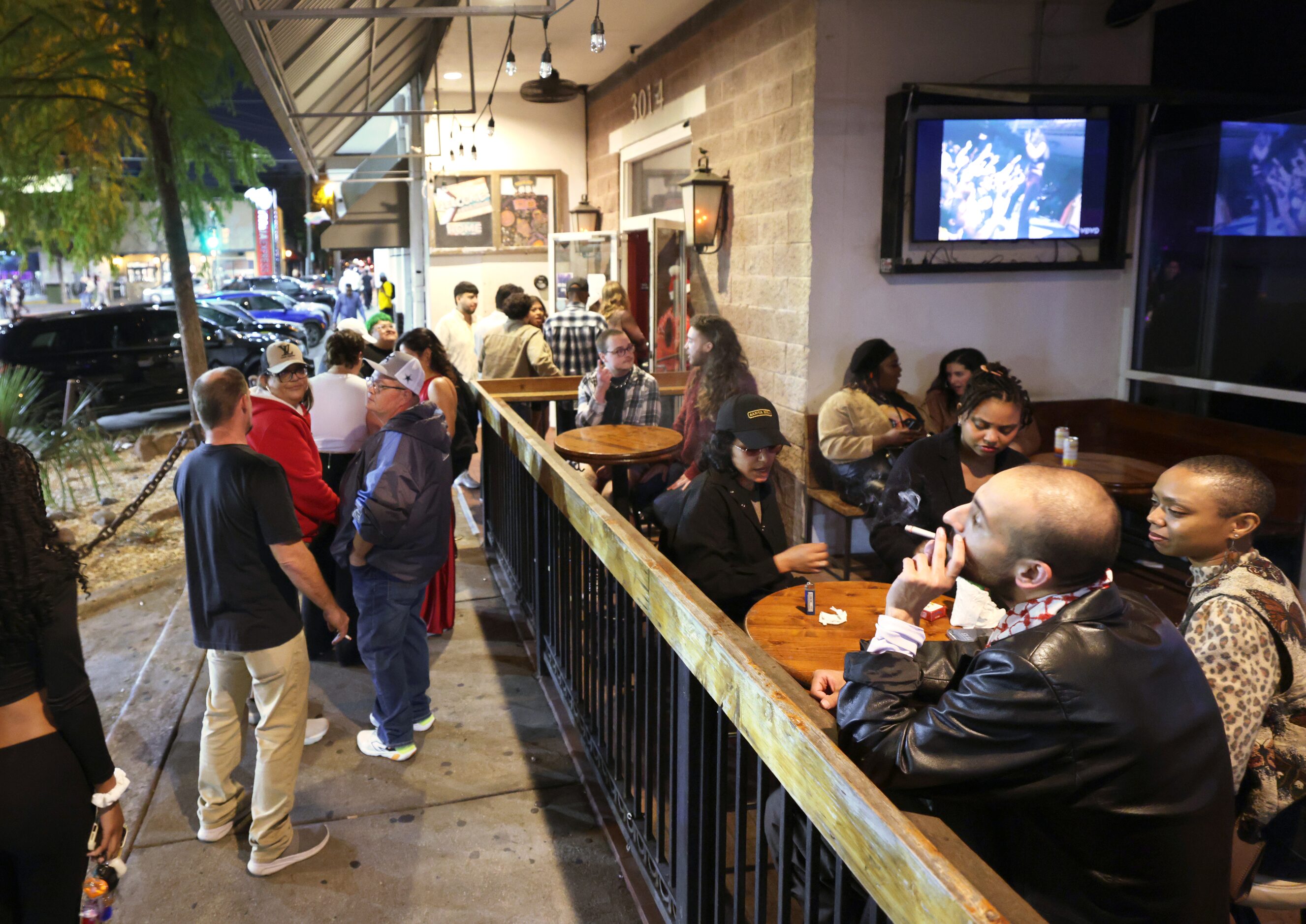 Community members enjoy the nightlife in the Oak Lawn neighborhood of Dallas, TX, on Nov 16,...