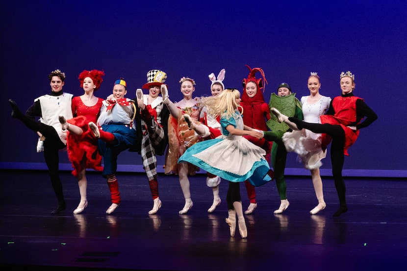 Members of the Ballet Ensemble of Texas provide live entertainment at a gala put on by the...