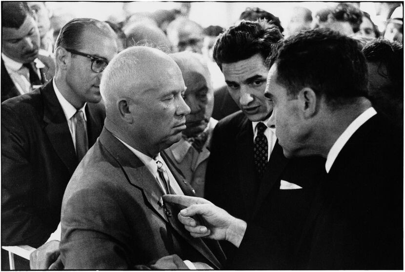 Nikita Khrushchev and Richard Nixon in Moscow