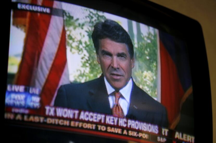 Gov. Rick Perry told Fox News on Monday that Texas wouldn't be a part of "socializing health...
