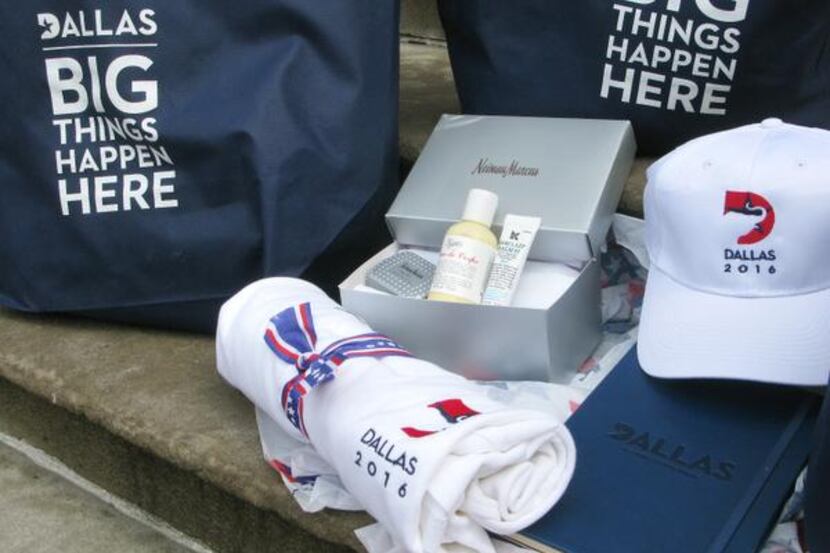 
The Dallas 2016 bid committee brought goody bags to aid in its pitch. Inside, the trinkets...