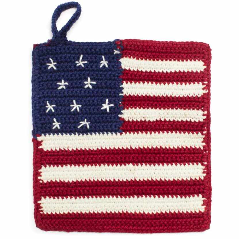 
Get a grip: Some like it hot so they can pull out their patriotic crocheted potholders. $10...